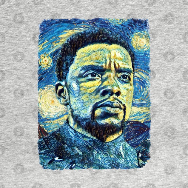 Chadwick boseman Van Gogh Style by todos